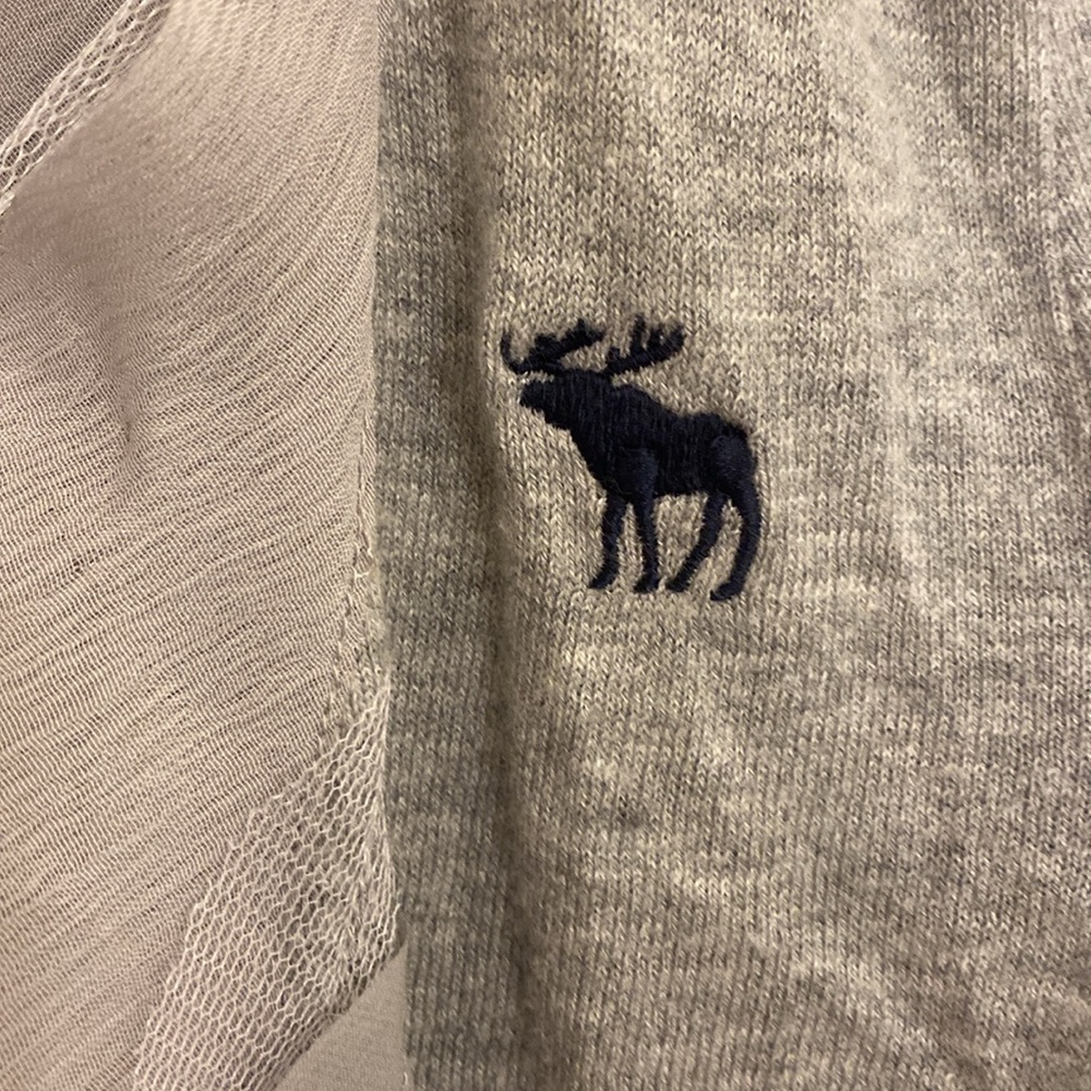 Abercrombie And Fitch Ruffle Open Front Grey Card… - image 3